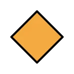 Large Orange Diamond SVG Icon